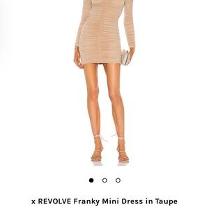 Michael Costello x Revolve Mini Dress in Taupe